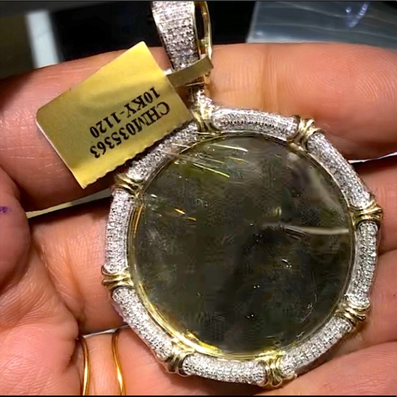 REAL Diamond memory pendant for men, Memorial Keepsake Picture charm, NOT CZ,HOT - Picture 4 of 10